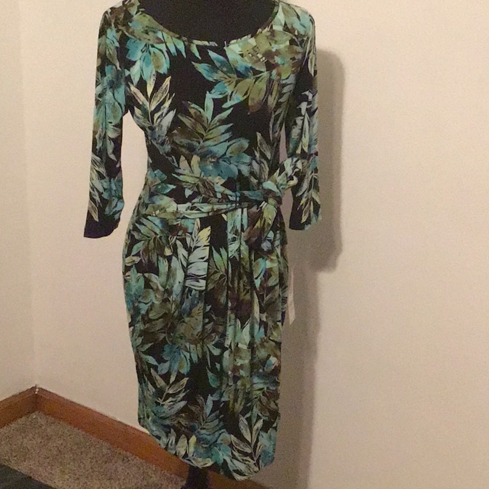 Multicolor 3/4 sleeve dress